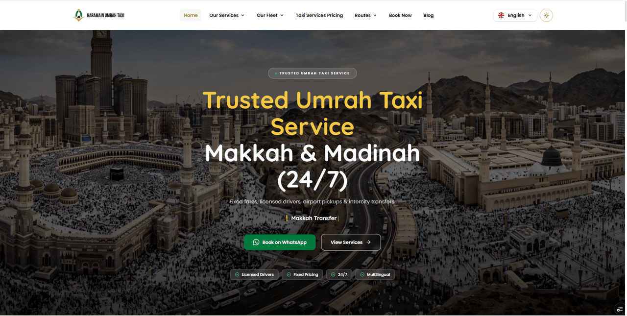 Harmain Travels - Umrah Taxi screenshot 1