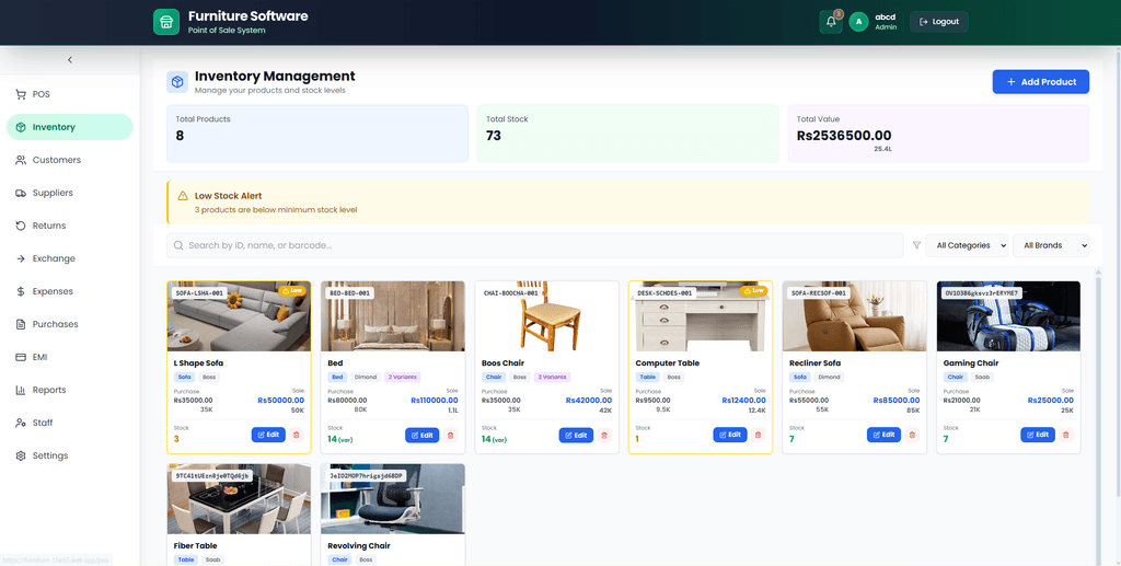 Furniture POS & Inventory Software screenshot 2
