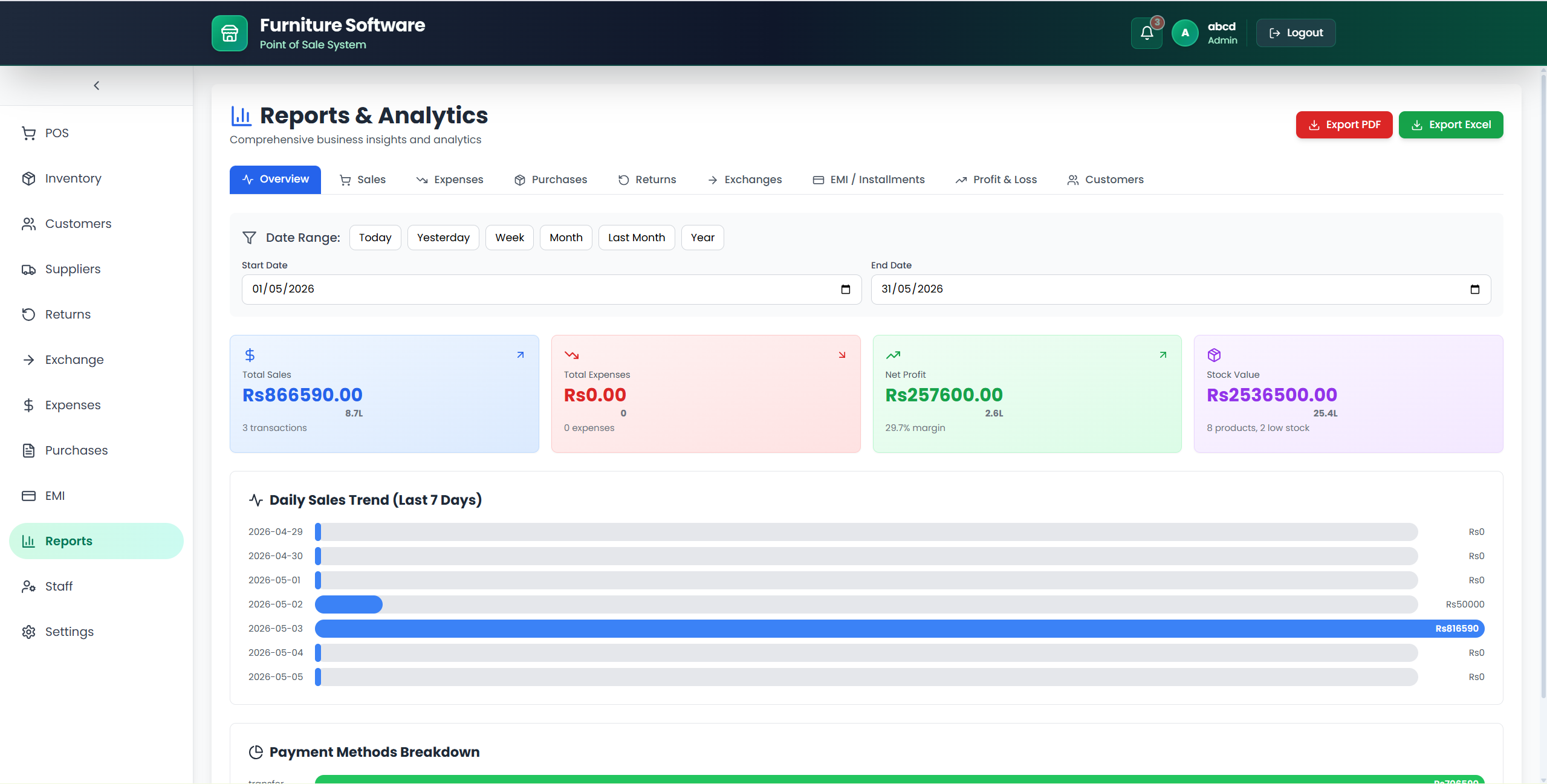 Furniture POS & Inventory Software screenshot 3